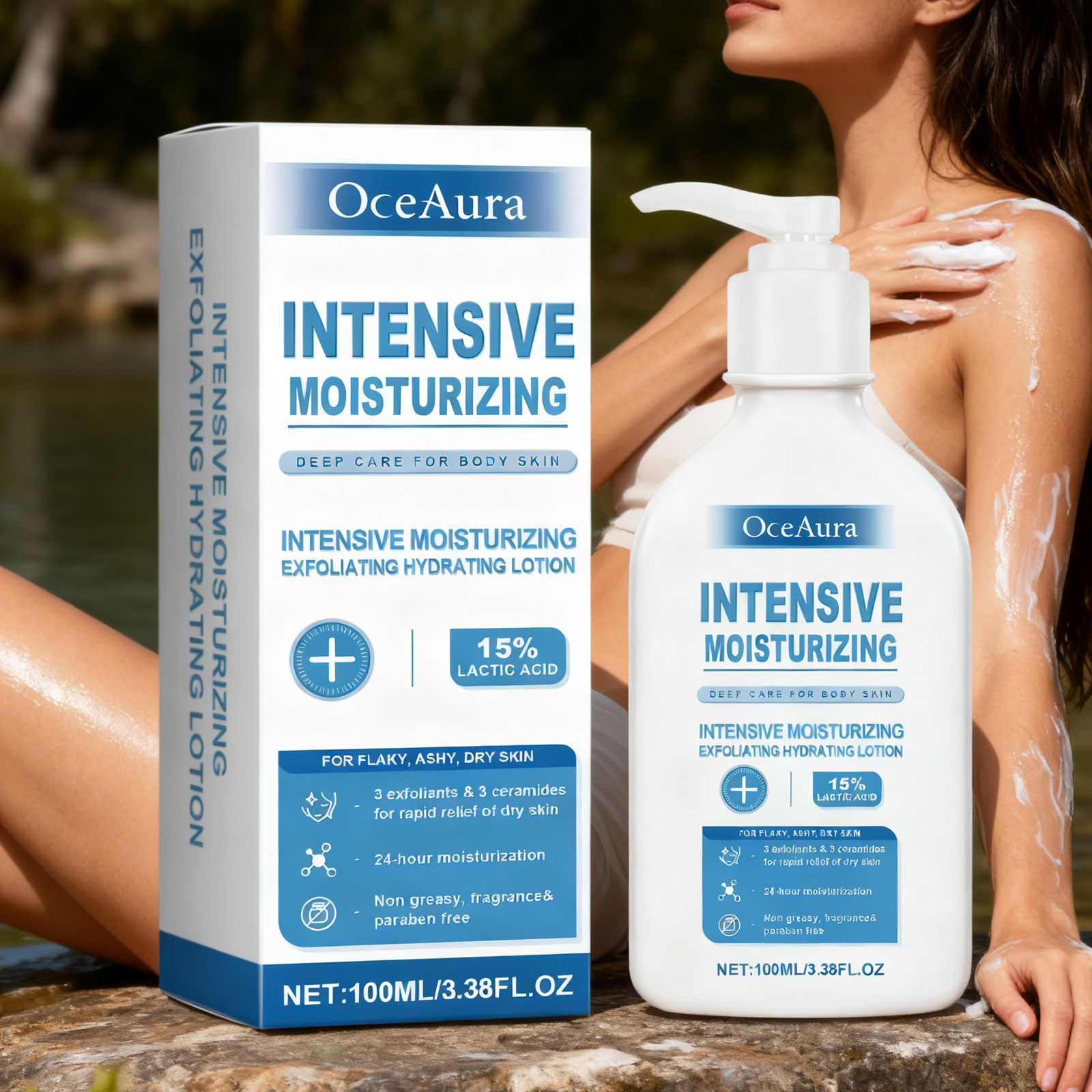 OceAura Loción Corporal Curati - Lactic Acid Toner reseña y precio