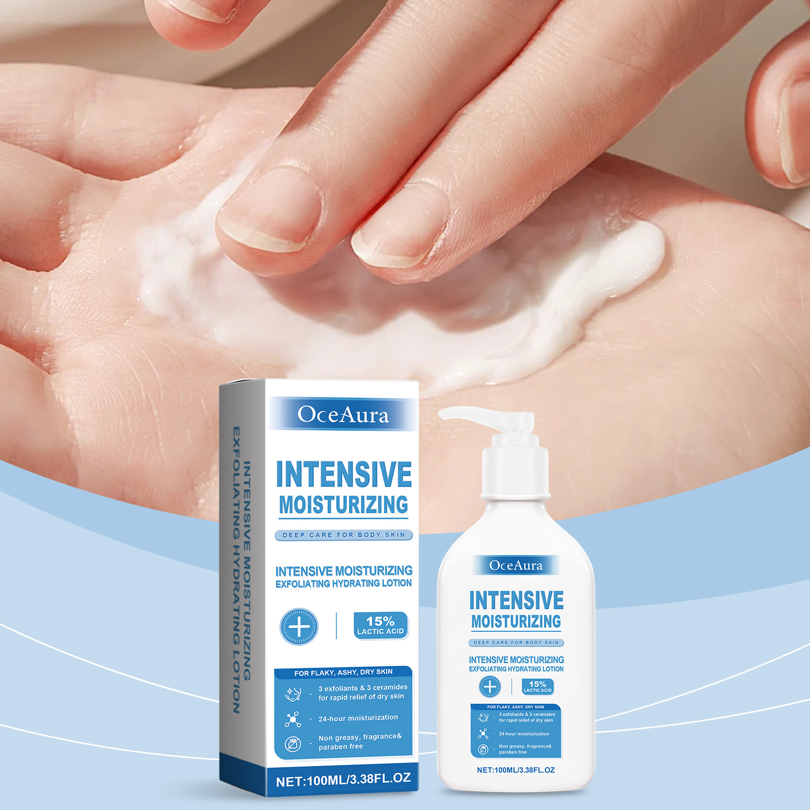 OceAura Loción Corporal Curati - Lactic Acid Toner reseña y precio